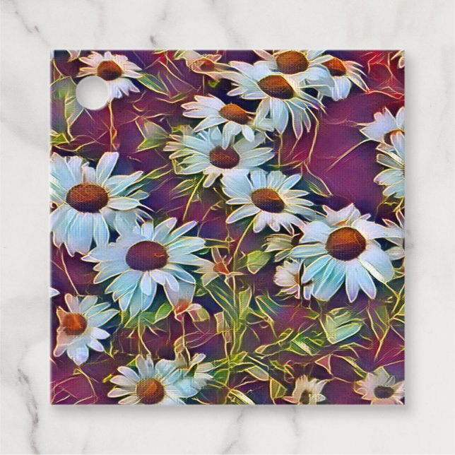 DAISY FLOWERS    FAVOR TAGS (Front)