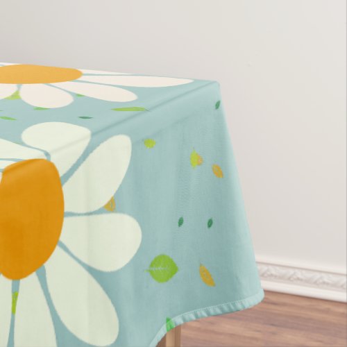 Daisy Flowers Floral Pattern Girly rainbow pastel Tablecloth