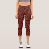 Abstract Daisy Leggings in Purple - Wandering Firefly