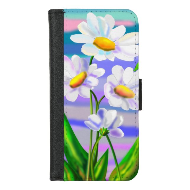 Daisy Flowers iPhone Wallet Case (Front)