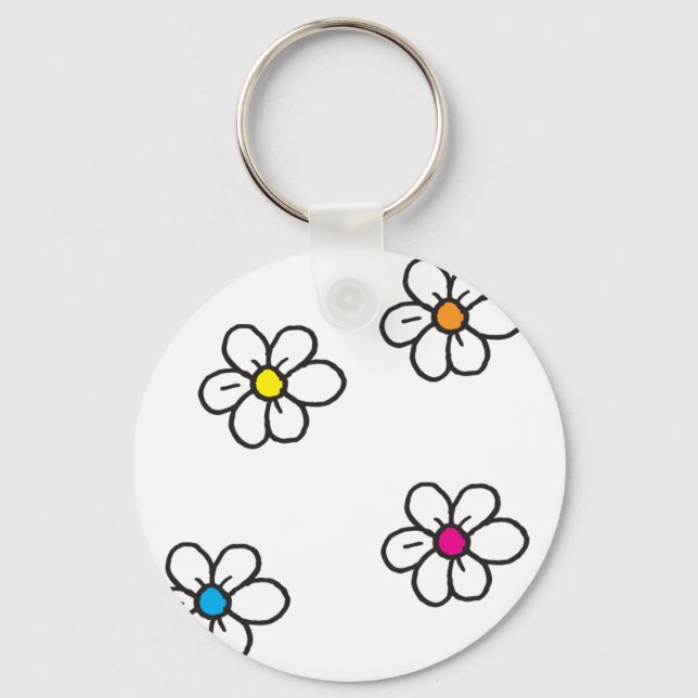 Daisy Flowers Keychain (Front)