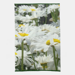 Daisy Flowers Kitchen Hand Towels Daisies