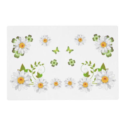 Daisy Flowers Laminated Placemat