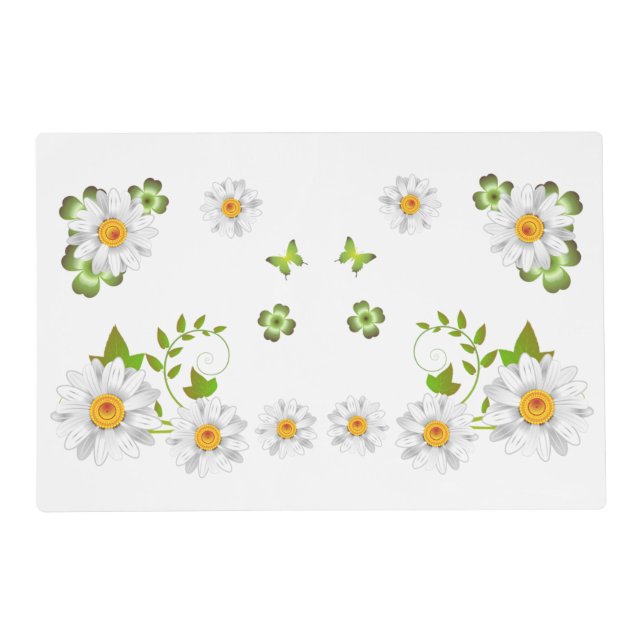 Daisy Flowers Laminated Placemat (Front)