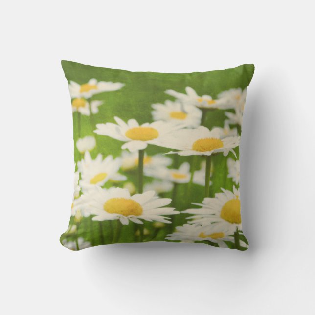 Daisy Flowers Outdoor Pillow (Front)