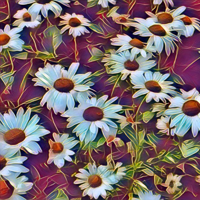 DAISY FLOWERS   PAPER CUPS (A pretty art design of white daisy flowers.)