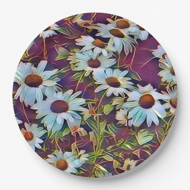 DAISY FLOWERS  PAPER PLATES (Front)