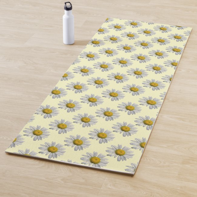 Daisy Flowers Pattern Floral Yoga Mat
