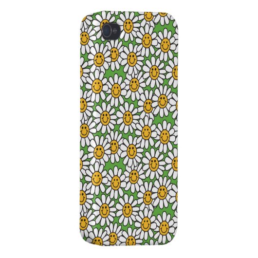 Daisy Flowers Pattern iPhone Case (Back Right)