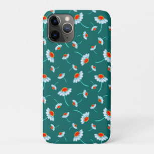 Daisy Flowers Pattern-Jade Green iPhone 11 Pro Case