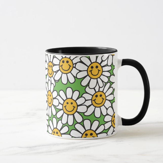 Daisy Flowers Pattern Mug (Right)