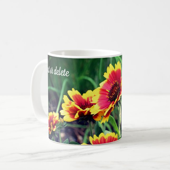 Daisy Flowers Personalized Coffee Mug (Front Left)