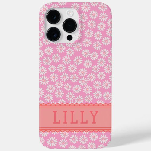 Daisy Flowers PinkOrange Custom iPhone Case