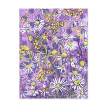 Daisy Flowers Polka Dot Summer Flowers Floral Art