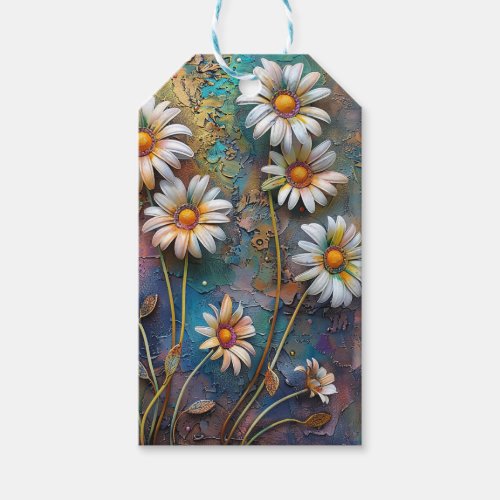 Daisy Flowers Pretty Wildflowers Floral Nature Art Gift Tags