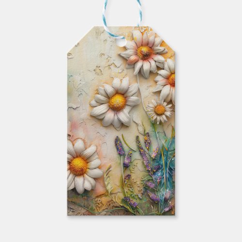 Daisy Flowers Pretty Wildflowers Floral Nature Art Gift Tags