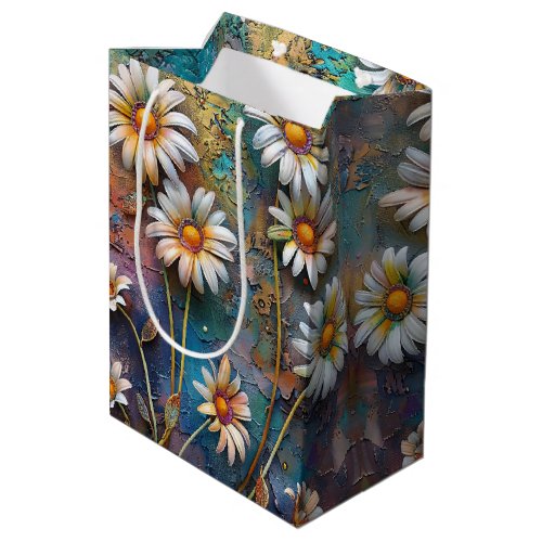 Daisy Flowers Pretty Wildflowers Floral Nature Art Medium Gift Bag