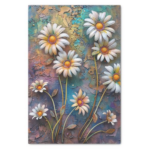 Daisy Flowers Pretty Wildflowers Floral Nature Art Tissue Paper