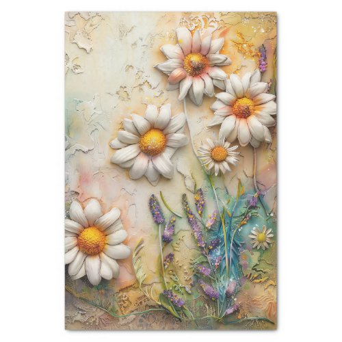 Daisy Flowers Pretty Wildflowers Floral Nature Art Tissue Paper