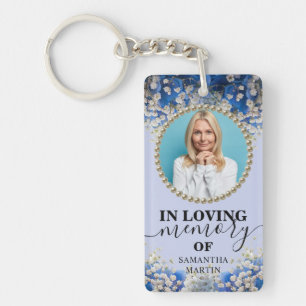Daisy Flowers Remembrance In Loving Memory Keychain