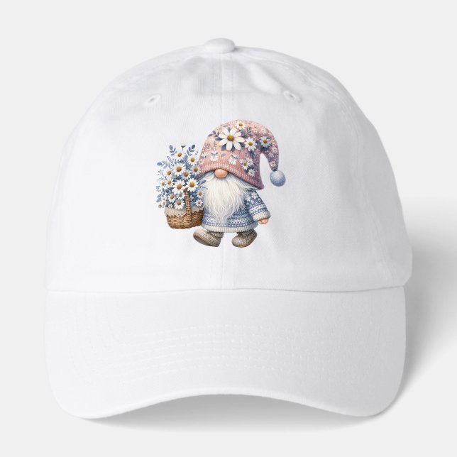 Daisy Flowers Springtime Gnome Gift Her Hat (Front)