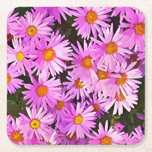 DAISY FLOWERS SQUARE PAPER COASTER