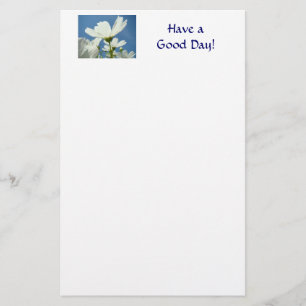 DAISY FLOWERS Stationery Have a Good Day! Daisies