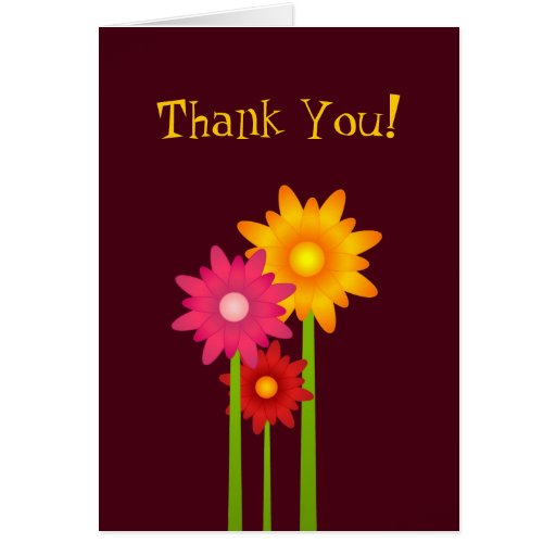 Daisy Flowers - Thank You card | Zazzle