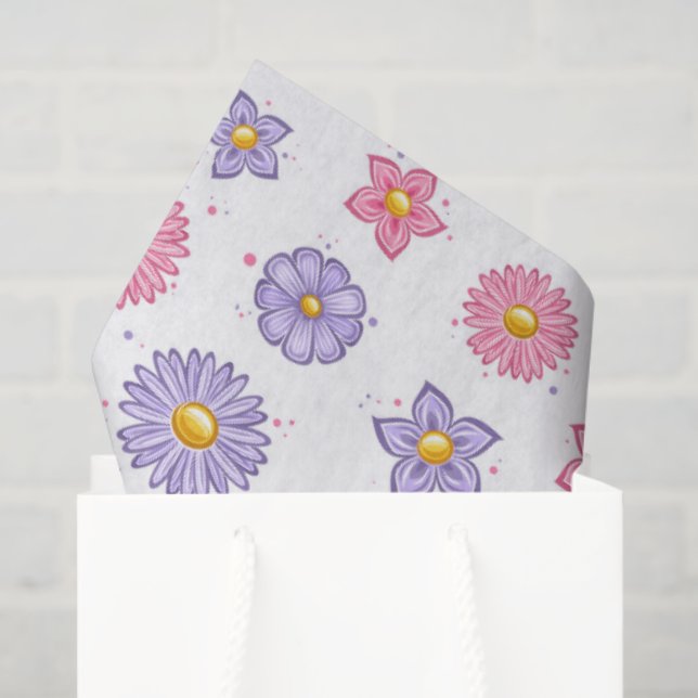 Daisy Flowers  Tissue Paper (Gift Bag)