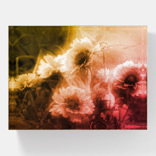 Daisy Flowers Vintage Black And White Paperweight