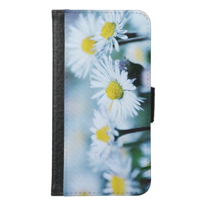 Daisy flowers wallet phone case for samsung galaxy s6
