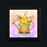 Daisy flowers Watercan Gift Box<br><div class="desc">Daisy Watercan gift box, Daisy t-shirts and gifts by ArtMuvz Illustration. Daisy t-shirt for gardening,  Flower Garden apron,  tie,  hat,  binder,  mousepad,  mug.</div>