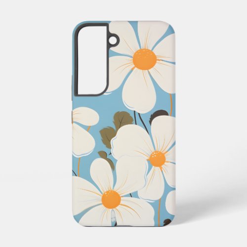 Daisy Flowers White Blue Floral Iphone Case