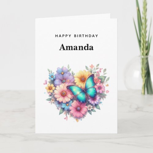 Daisy Flowers with a Beautiful Butterfly Birthday