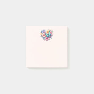 Daisy Flowers with a Beautiful Butterfly Post-it Notes