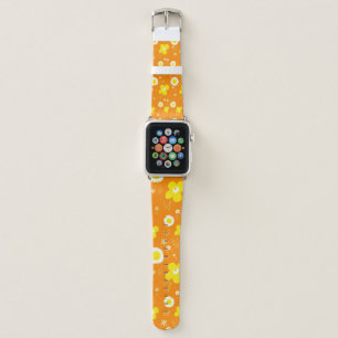 Daisy Flowers Yellow White Orange Apple Watch Band
