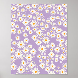 Daisy Garden 05 Purple Poster