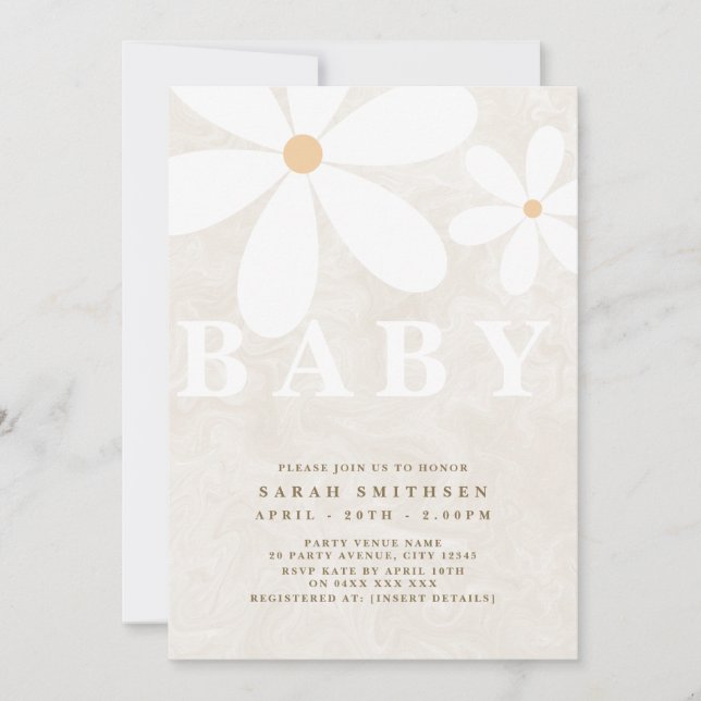Daisy Garden Baby Gender Neutral Template (Front)