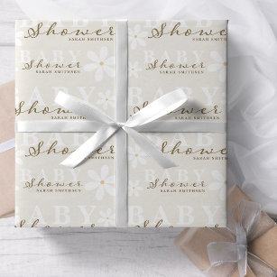 Neutral Wrapping Paper Christmas Gift Wrap Birthday Bridal Baby