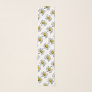 Daisy Garden Flowers Floral Pattern Chiffon Scarf