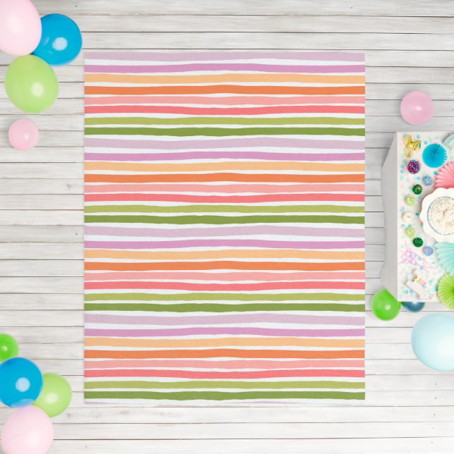 Daisy Garden Painted Stripes   Rug (Insitu (Birthday))