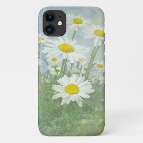 daisy garden with texture iPhone 11 case
