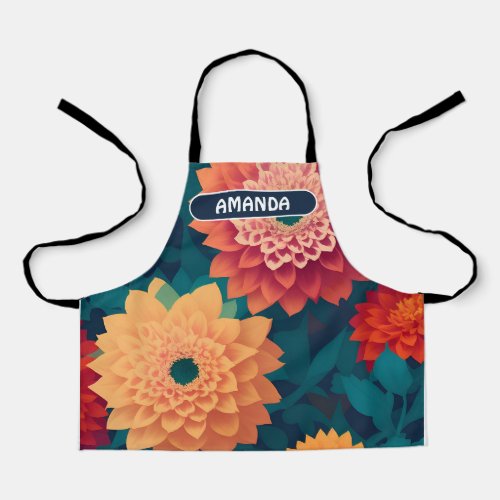 Daisy Geometric Colorful Personalized Pattern Apron