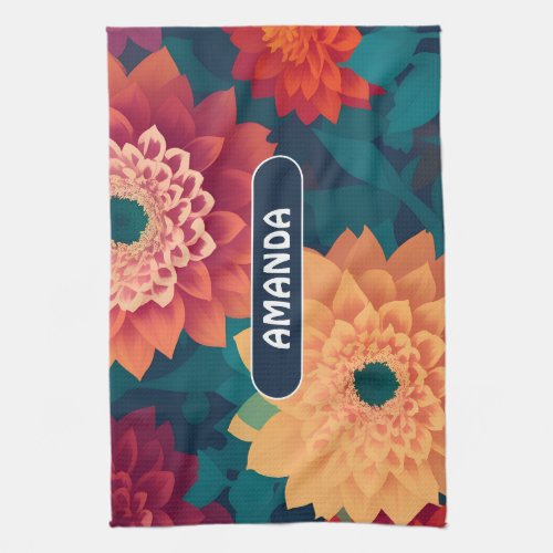 Daisy Geometric Colorful Personalized Pattern Kitchen Towel