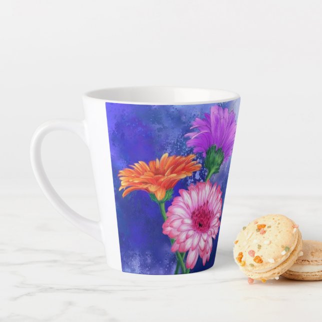 Daisy Gerbera Latte Mug (In Situ)