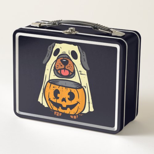 Daisy Ghost Cat Groovy Halloween Spooky Vintage Fl Metal Lunch Box