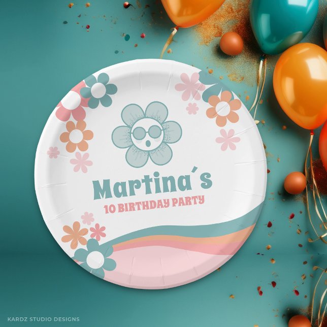 Daisy Girl 10th Birthday Party Paper Plates (Creator Uploaded)