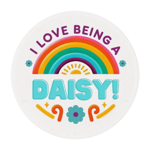 Daisy Girl Scouting  Edible Frosting Rounds