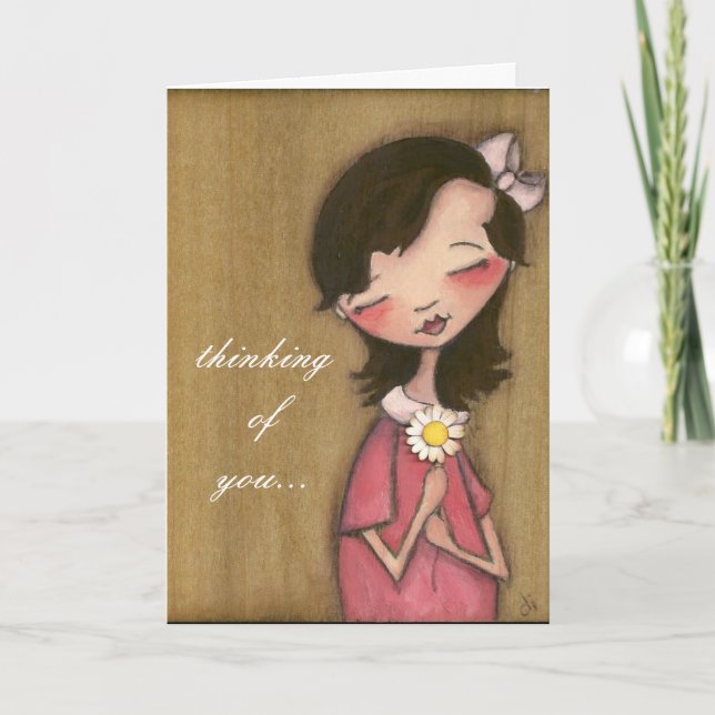 Daisy Girl - Thinking of You - Greeting Card (Front)