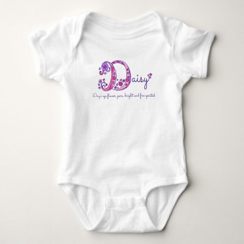 Daisy girls name  meaning D monogram shirt